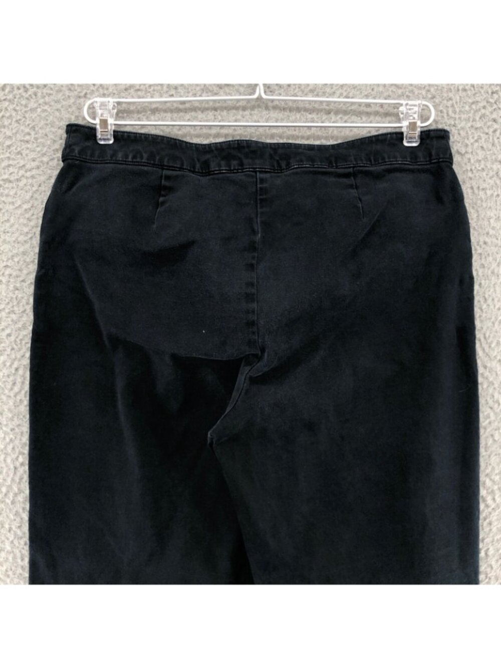 Talbots Pants Womens 6 Black Curvy Stretch Denim Zip Pockets Ankle Tapered Leg - Picture 4 of 11